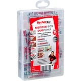 fischer Boîte Meister DUOPOWER courte / longue + vis, Cheville Gris clair/Rouge