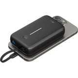 goobay Powerbank 20 000 mAh, câble USB-C intégré 13 cm, 30 watts Noir