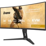 iiyama G-MASTER GCB3486WQSCP-B1 écran plat de PC 86,4 cm (34") 3440 x 1440 pixels UltraWide Quad HD Noir Moniteur gaming incurvé Noir, 1x DisplayPort, 2x HDMI, 2x USB-C, 2x USB-A, 1x RJ-45, 240 Hz, 86,4 cm (34"), 3440 x 1440 pixels, UltraWide Quad HD, 0,4 ms, Noir