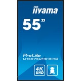 iiyama LH5575UHS-B1AG, Affichage public Noir (Mat)