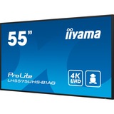 iiyama LH5575UHS-B1AG, Affichage public Noir (Mat)