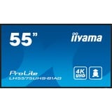 iiyama LH5575UHS-B1AG Écran d'affichage dynamique Écran plat de signalisation numérique 138,7 cm (54.6") LCD Wifi 500 cd/m² 4K Ultra HD Noir Intégré dans le processeur Android 11 24/7, Affichage public Noir (Mat), Écran plat de signalisation numérique, 138,7 cm (54.6"), LCD, 3840 x 2160 pixels, Wifi, 24/7