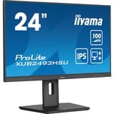 iiyama XUB2493HSU-B7 écran plat de PC 60,5 cm (23.8") 1920 x 1080 pixels Full HD LED Noir Moniteur  Noir (Mat), 60,5 cm (23.8"), 1920 x 1080 pixels, Full HD, LED, 1 ms, Noir
