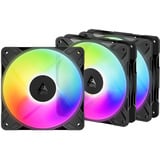 ARCTIC P12 Pro Reverse A-RGB, Ventilateur de boîtier Noir, 3 pièces