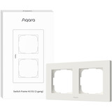Aqara Cadre d'interrupteur H2 EU (2-Gang), Cadre de montage Blanc