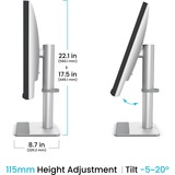 BenQ MA270U écran plat de PC 68,6 cm (27") 3840 x 2160 pixels 4K Ultra HD Blanc Moniteur  Argent/Noir, 68,6 cm (27"), 3840 x 2160 pixels, 4K Ultra HD, 5 ms, Blanc