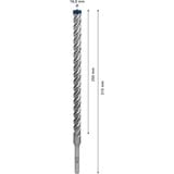 Bosch Expert Foret SDS plus-7X, Perceuse Marteau perforateur, Hammer drill bit, 1,6 cm, 315 mm, Béton, pierre, 25 cm