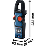 Bosch Pince ampèremétrique GMC 600-15 Professional, Appareil de mesure Bleu/Noir