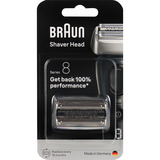 Braun Series 8 83 M Tête de rasage Argent, Tête de rasage, 1 tête(s), Noir, Acier inoxydable, 18 mois, Braun, Series 8