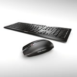CHERRY STREAM DESKTOP Ensemble Clavier & Souris sans fil, noir, USB, AZERTY - FR set de bureau Noir, Layout FR (AZERTY), Technologie SX, 100%, noir, USB, AZERTY - FR, Taille réelle (100 %), Sans fil, RF sans fil, AZERTY, Noir, Souris incluse