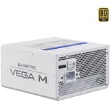 Chieftec Vega PPG-750-CW unité d'alimentation d'énergie 24-pin ATX ATX Blanc alimentation modulaire 750 watt Blanc, 1x 12V-2x6, 4x PCIe, 750 W, 100 - 240 V, 50/60 Hz, Actif, 100 W, 100 W