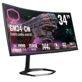 Cooler Master Gaming GM34-CW 86,4 cm (34") 3440 x 1440 pixels UltraWide Quad HD LCD Noir, Moniteur gaming gris foncé/Noir, 86,4 cm (34"), 3440 x 1440 pixels, UltraWide Quad HD, LCD, 1 ms, Noir