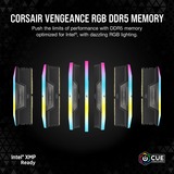 Corsair Vengeance RGB 32 Go DDR5-6200 (2x 16 Go) mémoire vive Noir, CMH32GX5M2E6200C36