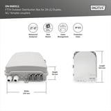 Digitus Boîte de distribution FTTH pour extérieur - 24 coupleurs LC/Duplex ou 24 SC/Simplex, Boîte de raccordement 
