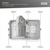 Digitus Boîte de distribution FTTH pour extérieur - 24 coupleurs LC/Duplex ou 24 SC/Simplex, Boîte de raccordement 