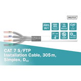 Digitus Câble d'installation Professional Cat.7 S/FTP Maxflex simplex, Dca Blanc