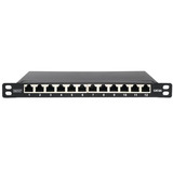 Digitus Panneau de brassage slim 10", 12 ports, Cat.6a Noir