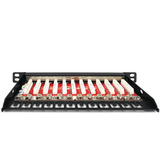 Digitus Panneau de brassage slim 10", 12 ports, Cat.6a Noir