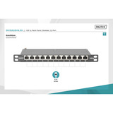 Digitus Panneau de brassage slim 10", 12 ports, Cat.6a Noir