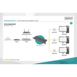 Digitus Panneau de brassage slim 10", 12 ports, Cat.6a Noir