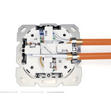 Digitus Prise de données CAT.6A, encastrée, blindée, 2x RJ-45 LSA, Boîte de jonction Blanc