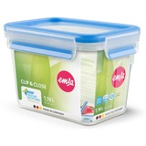 Emsa Récipient fraîcheur Clip & Close, 1,1 L, Boîte Transparent/Bleu, rectangulaire