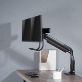 HAGOR Bras à vérin à gaz Dual, Support de moniteur Noir