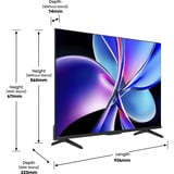 Hisense 43E77Q PRO 109,2 cm (43") 4K Ultra HD Smart TV Wifi Noir 43" Ultra HD QLED Noir, 109,2 cm (43"), 3840 x 2160 pixels, QLED, Smart TV, Wifi, Noir