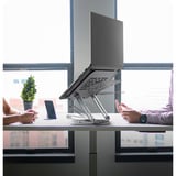 ICY BOX IB-NH300-R Supports de Laptop Argent 43,2 cm (17") Argent, Supports de Laptop, Argent, Aluminium, 43,2 cm (17"), 3,5 kg, 360°