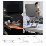 ICY BOX IB-NH300-R Supports de Laptop Argent 43,2 cm (17") Argent, Supports de Laptop, Argent, Aluminium, 43,2 cm (17"), 3,5 kg, 360°