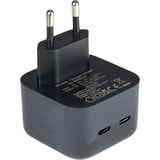 Inter-Tech Chargeur PD-2036, 2x USB-C Charger Noir