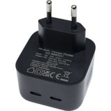 Inter-Tech Chargeur PD-2036, 2x USB-C Charger Noir