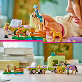 LEGO Friends cheval et poulain avec remorque pour chevaux, Jouets de construction 