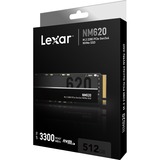 Lexar NM620 M.2 512 Go PCI Express 4.0 3D TLC NAND NVMe, SSD 512 Go, M.2, 3300 Mo/s