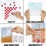 MGA Entertainment Spaces Starter Pack- Pizza, Bricolage Miniverse Spaces Starter Pack- Pizza, Café, 8 an(s), Multicolore, Plastique