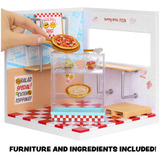 MGA Entertainment Spaces Starter Pack- Pizza, Bricolage Miniverse Spaces Starter Pack- Pizza, Café, 8 an(s), Multicolore, Plastique