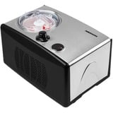 Medion LIFE Machine à glace MD 18387, Sorbetière Noir/en acier inoxydable