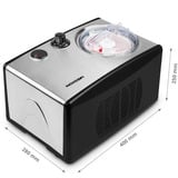 Medion LIFE Machine à glace MD 18387, Sorbetière Noir/en acier inoxydable