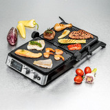 Rommelsbacher Gril de contact KG 2025 grill à contact électrique Acier inoxydable/Noir