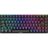 Sharkoon SKILLER SGK50 S3 PBT RGB clavier gaming mécanique Noir, Layout DE (QWERTZ), Gateron G Pro 3.0 Yellow, 75%