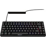 Sharkoon SKILLER SGK50 S3 PBT RGB clavier gaming mécanique Noir, Layout DE (QWERTZ), Gateron G Pro 3.0 Yellow, 75%