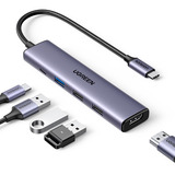 UGREEN 15495 station d'accueil Avec fil USB 3.2 Gen 1 (3.1 Gen 1) Type-C Gris Argent, Avec fil, USB 3.2 Gen 1 (3.1 Gen 1) Type-C, 100 W, Gris, 5 Gbit/s, 4K Ultra HD