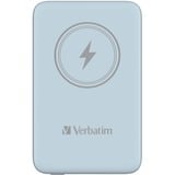 Verbatim Charge 'n' Go Lithium Polymère (LiPo) 10000 mAh Recharge sans fil Bleu, Powerbank Bleu clair, 10000 mAh, Lithium Polymère (LiPo), Quick Charge 3.0, Recharge sans fil, Bleu