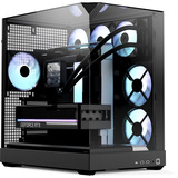 APNX V2 boîtier midi tower Noir | 2x USB-A | 1x USB-C | RGB | Verre Trempé