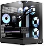 APNX  boîtier midi tower Noir | 2x USB-A | 1x USB-C | RGB | Verre Trempé