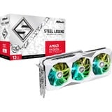 ASRock Radeon RX 7700 XT Steel Legend 12Go OC, Carte graphique RDNA 3, GDDR6, 3x DisplayPort, 1x HDMI 2.1