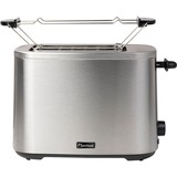 Bestron ATO800STE, Grille-pain Acier inoxydable brossé/Noir