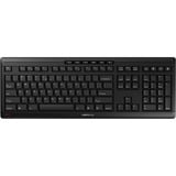 CHERRY Stream Wireless clavier Universel FR sans fil +USB QWERTY US International Noir Noir, Layout EU (QWERTY), Technologie SX, 100%, Taille réelle (100 %), Avec fil &sans fil, FR sans fil +USB, QWERTY, Noir