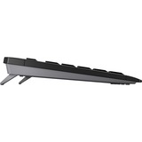 CHERRY Stream Wireless clavier Universel FR sans fil +USB QWERTY US International Noir Noir, Layout EU (QWERTY), Technologie SX, 100%, Taille réelle (100 %), Avec fil &sans fil, FR sans fil +USB, QWERTY, Noir