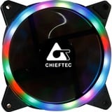 Chieftec AF-12RGB système de refroidissement d’ordinateur Ventilateur 12 cm Noir 1 pièce(s), Ventilateur de boîtier Noir/Blanc, Ventilateur, 12 cm, 1200 tr/min, Noir